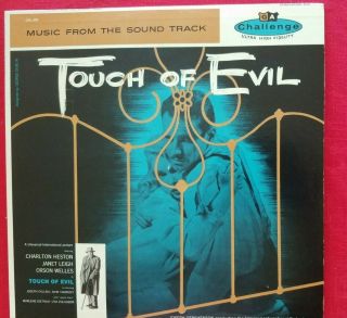 Vintage Nm Lp Ost Touch Of Evil Wells Heston Mancini Challenge Recordschl - 602