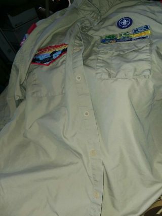 Vintage Boy Scout Leader Shirt 1970’s With Patches In Size 2xl Many Patches