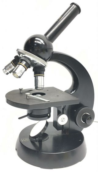Vintage Carl Zeiss Microscope—missing 1 Screw In Lenses