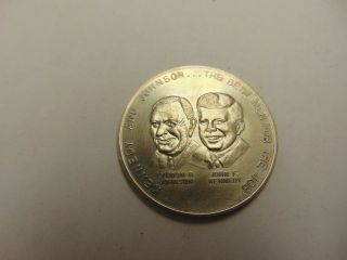 Old Rare Vintage Coin Token John F Kennedy Lyndon B Johnson Democrat White House