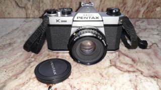 Vintage Pentax Asahi K1000 Camera With Pentax - M 50mm Lens