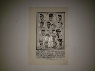 Ty Cobb Tris Speaker Home Run Baker Smoky Joe Wood 1914 Al Spalding Hof Sheet
