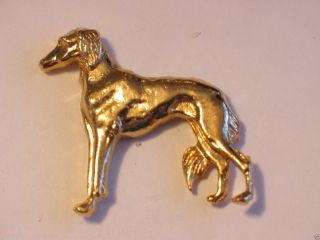 Saluki Dog Pin Or Whippet Dog Pin Shinny Gold Color Pin (metal)