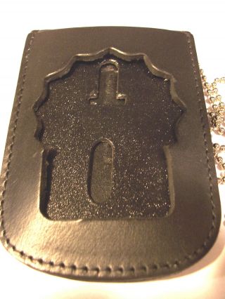 Ny/nj Police - Style Detective Shield/id Neck Hanger W/chain (badge Not)