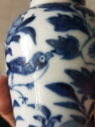 Old Chinese Kangxi blue & white porcelain vase Handpainted Porcelain QING 3