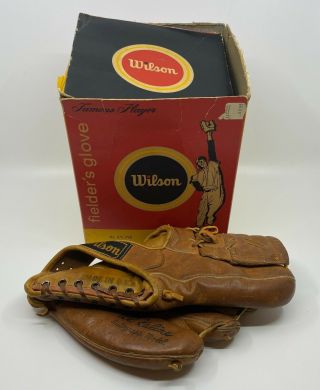 Vintage Al Kaline Wilson A2311 Model Baseball Glove W/ Box Tigers Hof