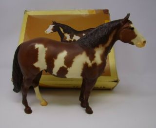 Vintage Breyer Horse - 1970 Yellow Mount Pinto Stallion - Adios Mold - W/box