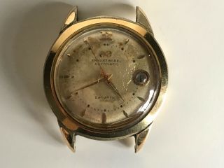 Vintage Ernest Borel Automatic Datoptic Gents Wristwatch For Spares / Repair