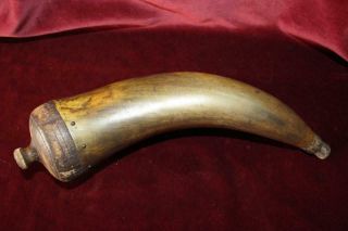 Remarkable Primitive York Type Powder Horn Circa 1700 
