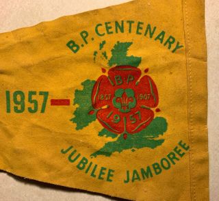 Boy Scout 9th World Jamboree 1957 Pennant United Kingdom