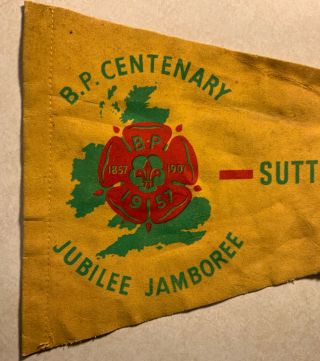 Boy Scout 9th World Jamboree 1957 Pennant United Kingdom 3