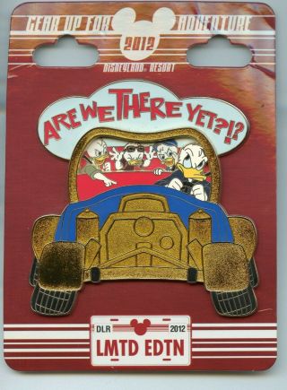 Dca Disney Gear Up For Adventure Donald Duck Nephews Are We There Yet Jumbo Pin