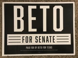 Beto O’rourke Yard Sign Texas Democrat 2018 Senate Election 2020