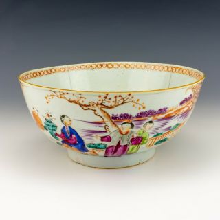 Antique Chinese Mandarin Porcelain - Oriental Figures Bowl - But Lovely