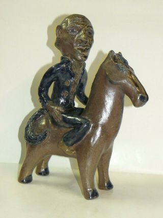 Vintage Billy Hussey " Man On Horse " Signed/numbered / 9 - 9a