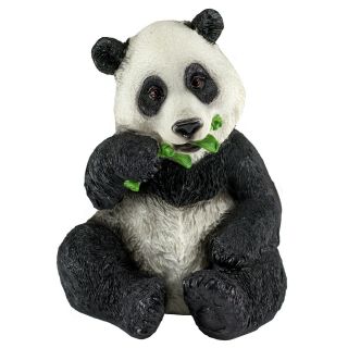 Sitting Panda Bear Figurine Highly Detailed Resin Statue 8.  25 " High