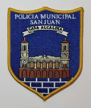 Vintage Puerto Rico Police Patch / Policia Municipal San Juan Casa Alcaldia