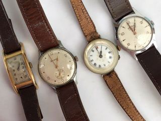 4 X Vintage Wristwatches 1930’s - 1950’s,  All.