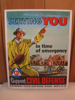 1956 Civil Defense Boy Scout Poster B2232