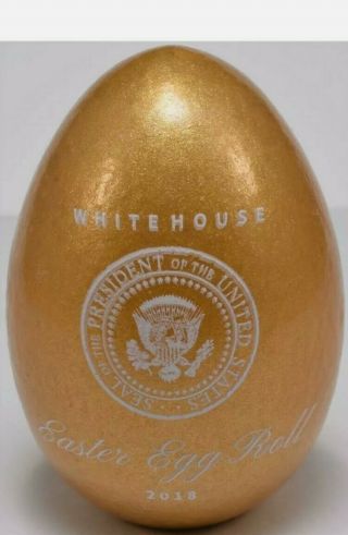 2018 President Trump White House Gold Easter Egg Facsimile Donald Melania Nib