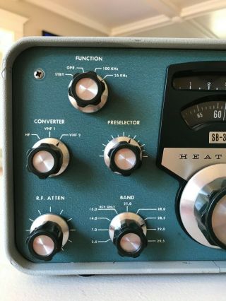 Vintage HEATHKIT SB - 303 Ham Radio Receiver - missing power cord parts/restoration 3
