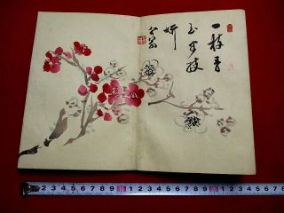 1 - 10 Japanese Chinese Ehon Shodo Woodblock Print Book