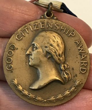 Vintage 1951 Daughters of the American Revolution Good Citizenship Award Medal 3
