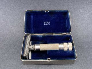 Vintage Shaving Kit Hoffritz Slant Safety Razor w/ Case Germany 2