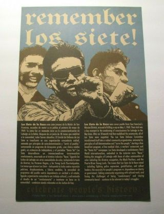 Los Siete De La Raza – Left / San Francisco Latino 1969 Shooting Poster