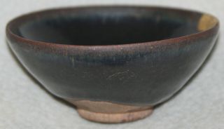 Chinese Republic Period Song Dynasty Style Black Glazed Stoneware Tea Bowl 2
