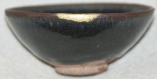 Chinese Republic Period Song Dynasty Style Black Glazed Stoneware Tea Bowl 3