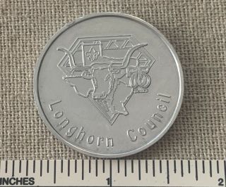 1994 Longhorn Council 75th Anniversary Boy Scout Souvenir Coin Token Bsa Tx Camp