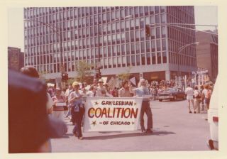 10x Vintage Candid Snapshot Photographs 1970s Gay Pride Parade Chicago Illinois