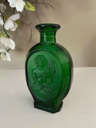 Dar Daughters Of The American Revolution Green Glass Bottle 1979 / D.  A.  R
