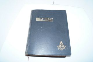 Holy Bible Red Letter Masonic Edition Cyclopedic Indexed Freemasonry Hertel 1951