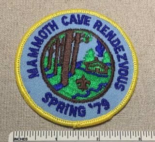 Vintage 1979 Mammoth Cave Boy Scout Spring Rendezvous Patch Uniform Badge Camp