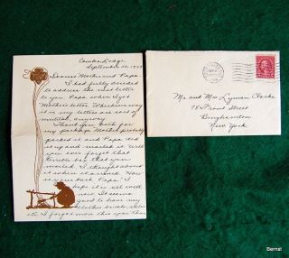 Vintage Girl Scout - 1928 Camp Amadaha Letter Home - Broome County Council