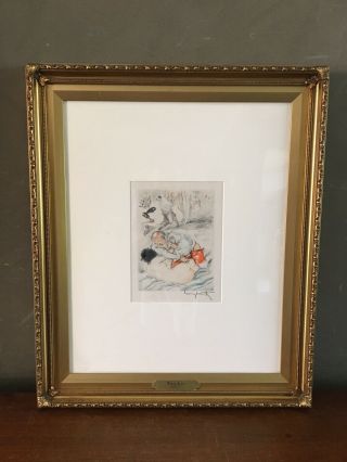 Vintage Louis Icart Orgy Prelude 1947 Copperplate Etching Framed