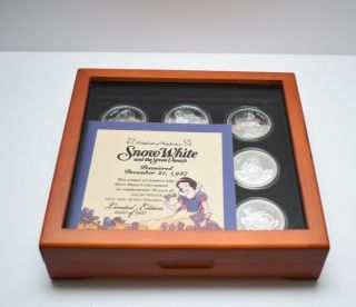 Disney Snow White And The Seven Dwarfs,  Silver Plated Coins,  70th Anniversary