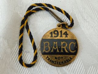 Lovely Vintage Dobson 1914 Brooklands Automobile Racing Club Enamel Badge Token