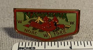 1986 Oa Nawakwa Lodge 3 National Order Of The Arrow Conference Pin Noac Hat Www