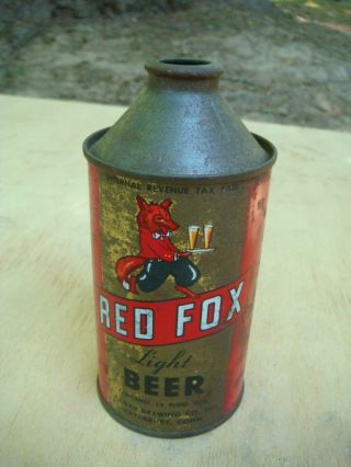 Vintage Irtp Red Fox Light Beer Crown Top Can