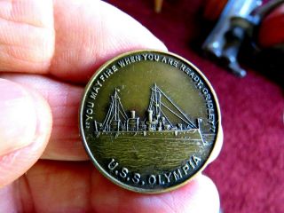 Uss Olympia Bronze Medal Made From The Propeller Of Dewey 
