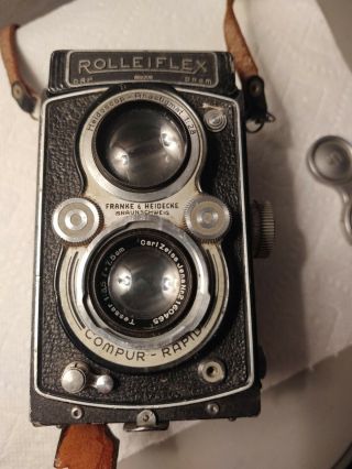 Vintage camera Rolleiflex DRP DRGM Compur - Rapid Carl Zeiss Jena Tessar 3l 3