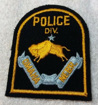 Vintage Omaha Nebraska Embroidered On Felt Police Department Shoulder Patch