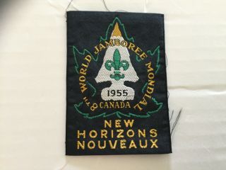 1955 World Jamboree Canada Official Woven Patch - W