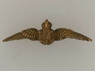 Vintage British R.  F.  C.  Ww1 Royal Flying Corps Pilot Dress Metal Wings Badge