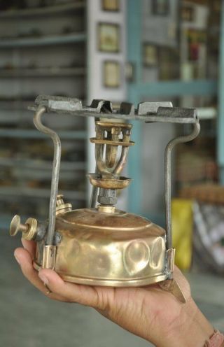 Vintage Brass & Iron Hasag No.  00 Unique Shape Kerosene Stove,  Germany