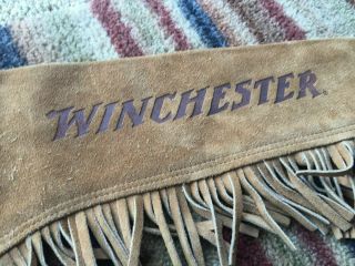 Vintage Leather Winchester Rifle Case With Fringes Hunting Model 94 Lever Action