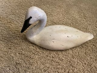 1988 Hand Carved Wooden Goose Signed By Artist Tim Leonardelli - “the Chick”